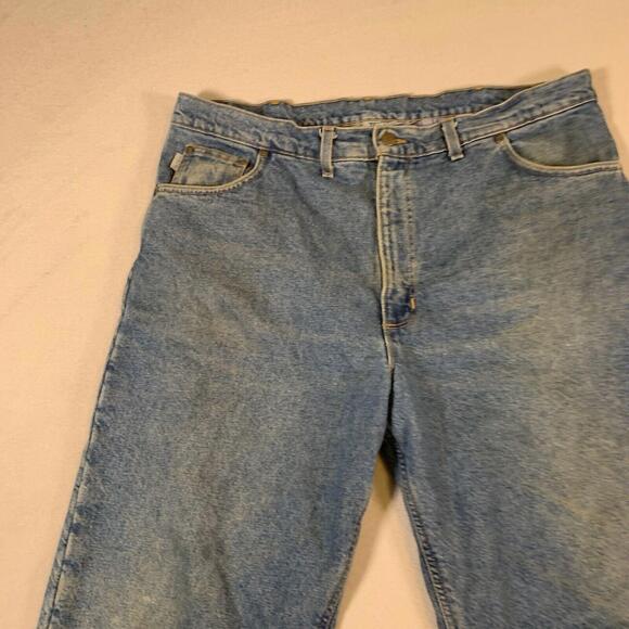 VTG 90s Carhartt‎ Jeans Mens Size 38" Waist Relaxed Fit Blue Denim Flannel Lined - Picture 7 of 16
